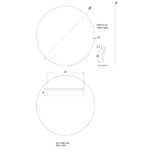 800mm Matte Brushed Gold Framed Mirror