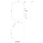 600x900mm Matte Brushed Gold Framed Mirror