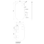 450x750mm Matte Black Framed Mirror