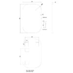 600x900mm Matte Black Framed Mirror