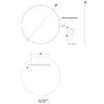 600mm Matte Brushed Nickel Framed Mirror