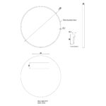 700mm Matte Brushed Nickel Framed Mirror