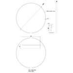 800mm Matte Brushed Nickel Framed Mirror