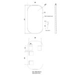 450x750mm Matte Brushed Nickel Framed Mirror