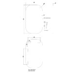600x900mm Matte Brushed Nickel Framed Mirror