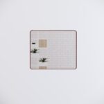900*750mm Brushed Copper Framed Rectangle Plain Mirror