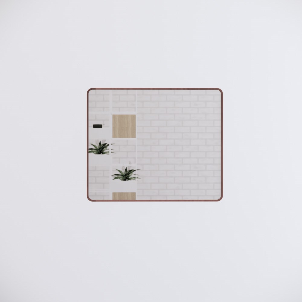900*750mm Brushed Copper Framed Rectangle Plain Mirror 1 900*750mm Brushed Copper Framed Rectangle Plain Mirror