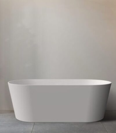 1500*800*600mm Mia Matt White Super Slim Edge Oval Shape Acrylic Freestanding Bathtub(waste & plug included)