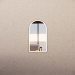 450*800mm Brushed Copper Framed Arch LED Mirror