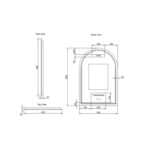 600*900mm Brushed Copper Framed Arch LED Mirror