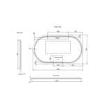 1200*700mm 3 Lighting Options controlled Touch Sensor Switch Frontlit and Backlit Brushed Copper Framed LED Mirror