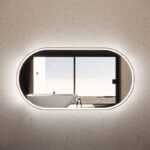 1200*700mm 3 Lighting Options controlled Touch Sensor Switch Frontlit and Backlit Brushed Copper Framed LED Mirror