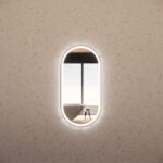 900x450mm Brushed Copper Framed LED Mirror