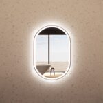 600*900mm 3 Lighting Options controlled Touch Sensor Switch Frontlit and Backlit Brushed Copper Framed LED Mirror