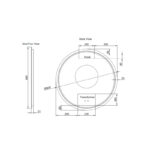 800mm 3 Lighting Options Round Brushed Copper Framed R3 LED Mirror