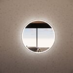 800mm 3 Lighting Options Round Brushed Copper Framed R3 LED Mirror