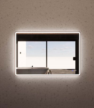 1200*800mm Brushed Copper Framed Rectangle LED Mirror