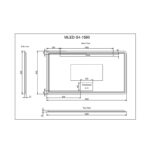 1500*800mm Brushed Copper Framed Rectangle LED Mirror
