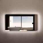 1500*800mm Brushed Copper Framed Rectangle LED Mirror
