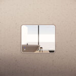 900*750mm Brushed Copper Framed Rectangle LED Mirror