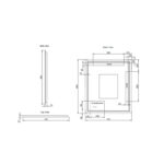 900*750mm Brushed Copper Framed Rectangle LED Mirror
