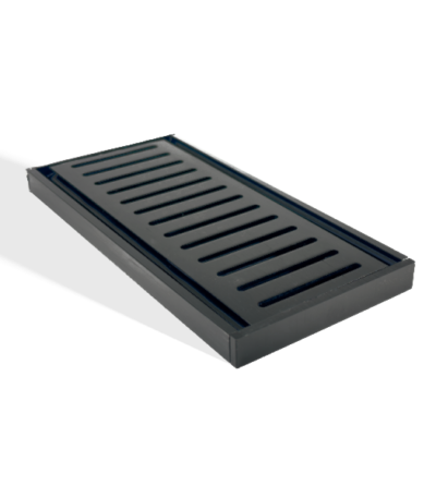 100x100x14mm Brushed Black Ezy Flow Floor Grate