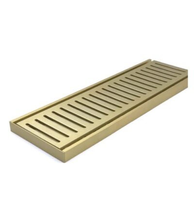 100x100x14mm Brushed Gold Ezy Flow Floor Grate