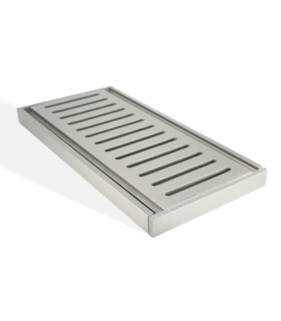 100x100x14mm Brushed Nickel Ezy Flow Floor Grate