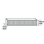100x100x14mm Brushed Silver Ezy Flow Floor Grate