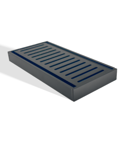 100x100x21mm Brushed Black Ezy Flow Floor Grate