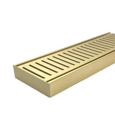 100x100x21mm Brushed Gold Ezy Flow Floor Grate