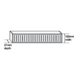 100x100x21mm Brushed Gold Ezy Flow Floor Grate