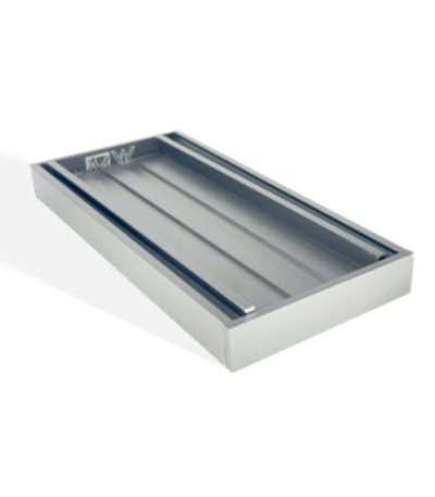 100x100x21mm Brushed Silver Ezy Flow Tile Insert Grate