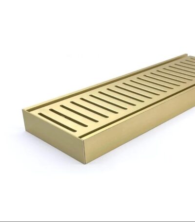 100x100x26mm Brushed Gold Ezy Flow Floor Grate