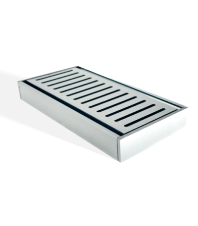 100x100x26mm Brushed Silver Ezy Flow Floor Grate