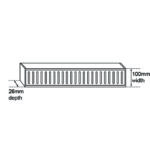 100x100x26mm Brushed Black Ezy Flow Floor Grate