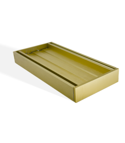 100x100x26mm Brushed Gold Ezy Flow Tile Insert Grate