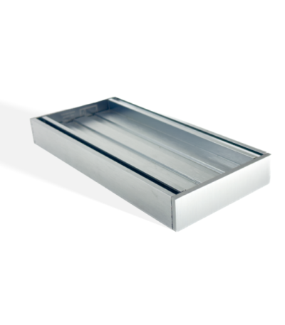 100x100x26mm Brushed Silver Ezy Flow Tile Insert Grate