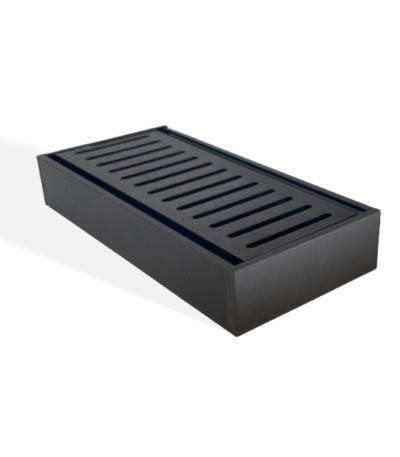 100x100x35mm Brushed Black Ezy Flow Floor Grate
