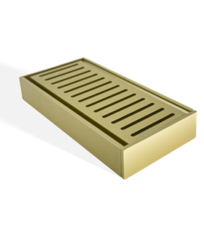 100x100x35mm Brushed Gold Ezy Flow Floor Grate