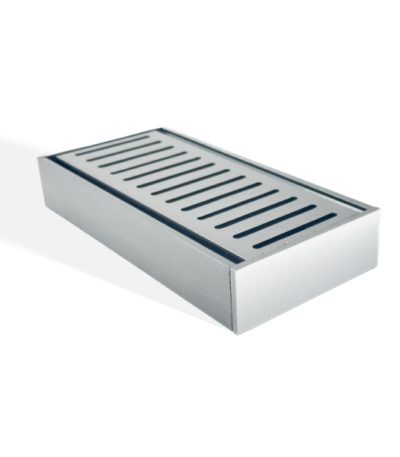 100x100x35mm Brushed Silver Ezy Flow Floor Grate