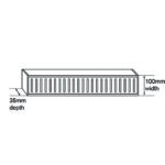 100x100x35mm Brushed Black Ezy Flow Floor Grate