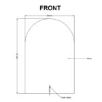 600*900mm Carysil Arch 3 Color Lighting Backlit LED Mirror Touch Sensor Switch Defogger Pad