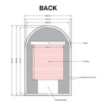 600*900mm Carysil Arch 3 Color Lighting Backlit LED Mirror Touch Sensor Switch Defogger Pad