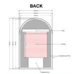 600*900mm Carysil Arch 3 Color Lighting Brushed Nickel Framed LED Mirror Touch Sensor Switch Defogger Pad