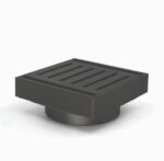 Muses Brushed Black Ezy Flow Floor Waste 100*100*21mm