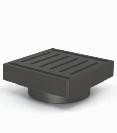Muses Brushed Black Ezy Flow Floor Waste 100*100*21mm