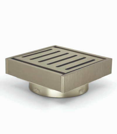 100*100*21mm Brushed Nickel Ezy Flow Guard Floor Waste