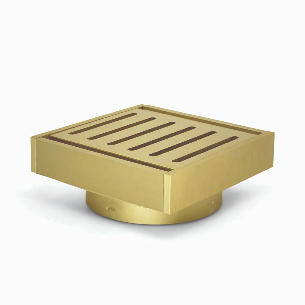 100*100*21mm Brushed Gold Ezy Flow Guard Floor Waste 1 100*100*21mm Brushed Gold Ezy Flow Guard Floor Waste