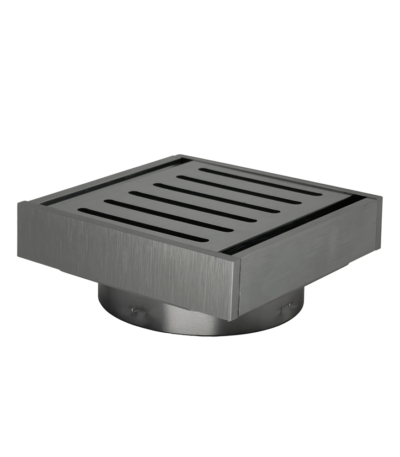100*100*21mm Gun Metal Ezy Flow Guard Floor Waste